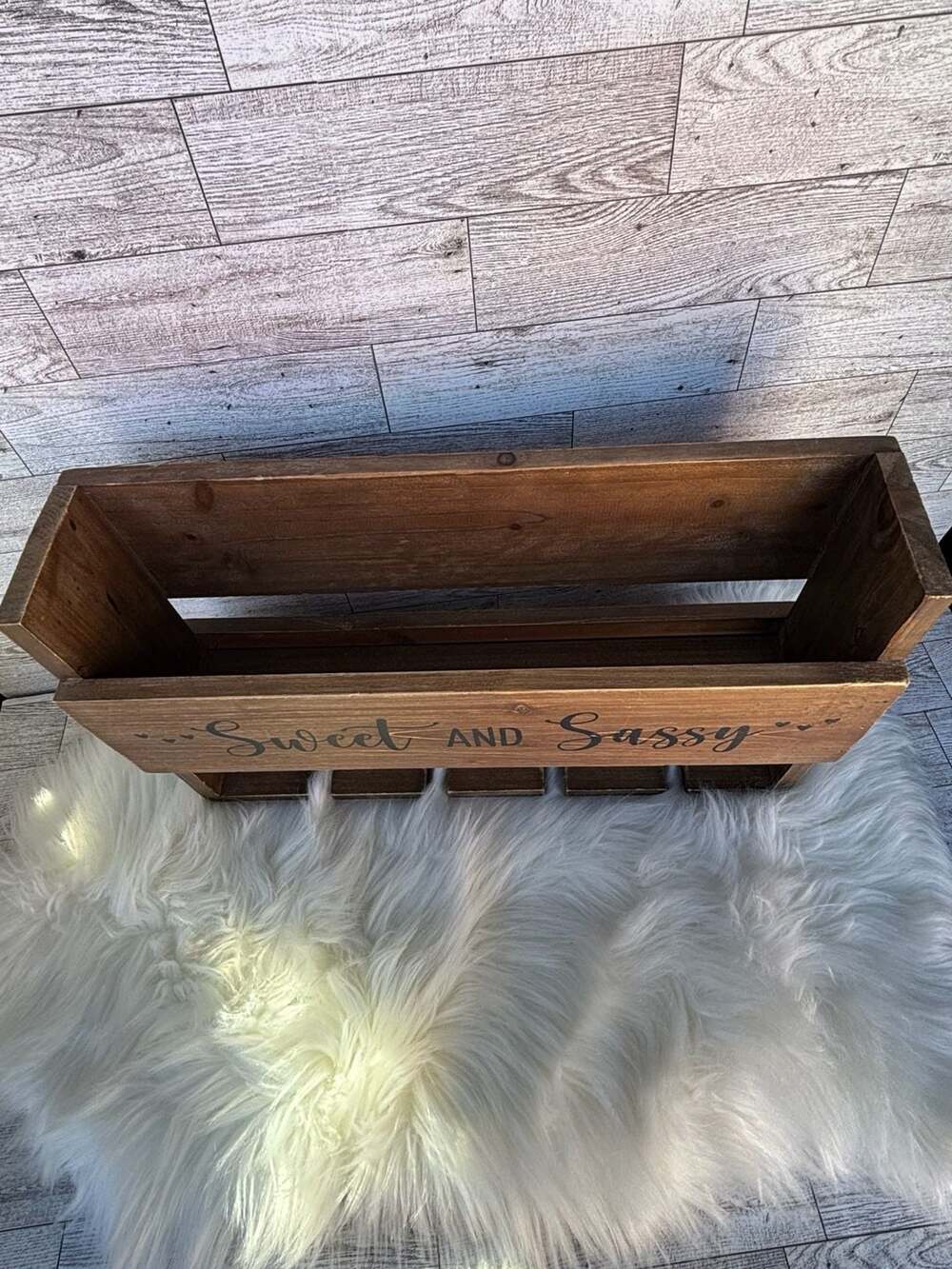 Wine Rack Sweet & Sassy Wine Gift Easy To Hang On Wall Wood Sturdy Built